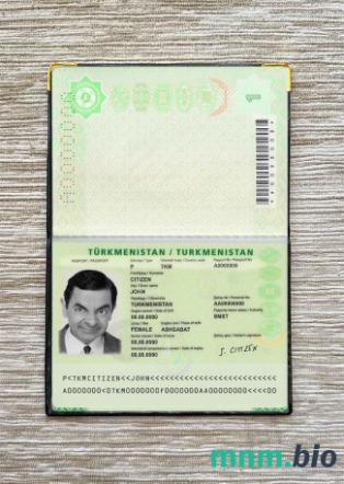 Turkmenistan paszport (2018-obecnie) wygląd zdjęcia pliki PSD, skan i fotografowany obraz
